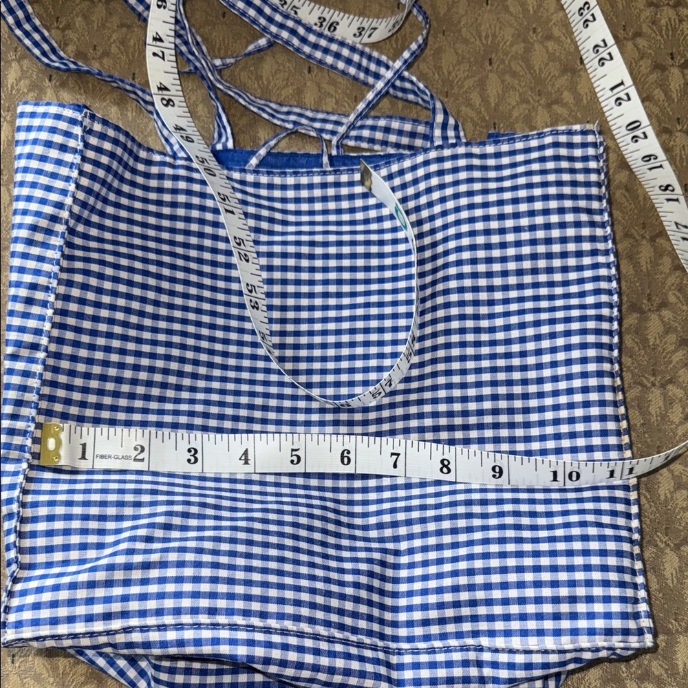 5 for $25, Blue Gingham Tote Bag. Bundle to save